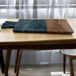 Verdant Marble and Wood Platter