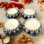 Emerald Ceramic Glow  Diya