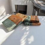 Verdant Marbel and Wood Coaster