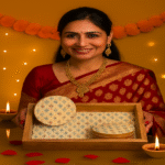Phoolpatra Host Set – Tray + 4 Coasters