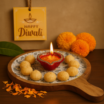 Phoolpatra Round Platter with handle