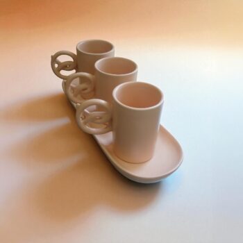 Pretzel Mug Set--Pastel Pink