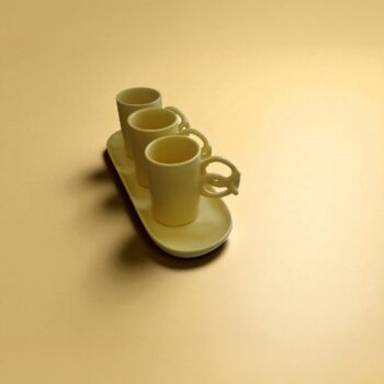 Pretzel Mug Set--Pastel Yellow