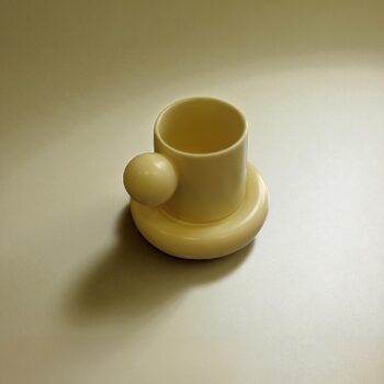 Contour Cup & Saucer---Pastel Yellow