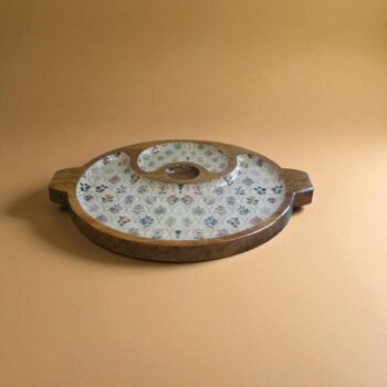 Phoolpatra Dip Tray – Round with Handles